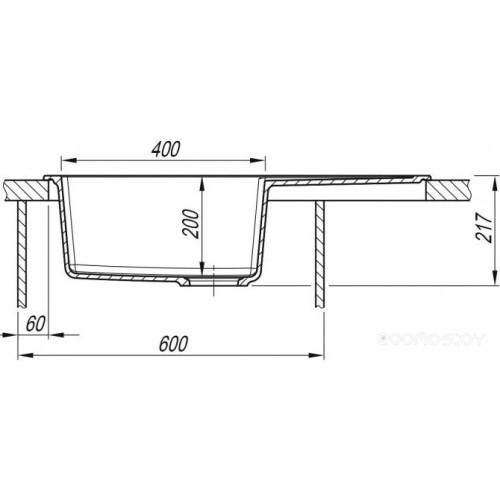Кухонная мойка ARFEKA ZIA 76 Shadow Grey