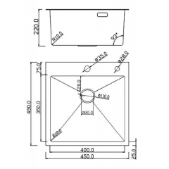 Кухонная мойка Roxen Simple 560220-45B
