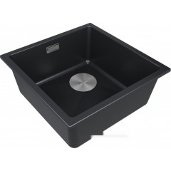 Кухонная мойка Paulmark IT-Granit Lumi 45 Uni-Skew LU45SK-AN (черный/антрацит)