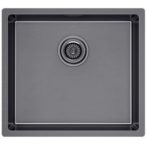 Кухонная мойка Paulmark Lassan 49 UNI LA49-GM (черный/вороненая сталь)