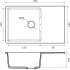 Кухонная мойка GranFest GF-Urban-678L (белый)