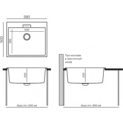 Кухонная мойка Polygran Tolero 580 (серый)