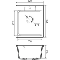 Кухонная мойка GranFest Urban GF-UR-242 (белый)