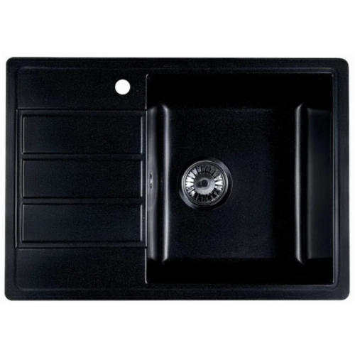 Кухонная мойка Marblan Recta R (оникс, с сифоном)