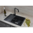 Кухонная мойка Marblan Recta R (оникс, с сифоном)