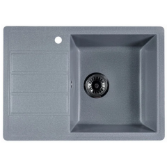 Кухонная мойка Marblan Recta R (серебристый, с сифоном)