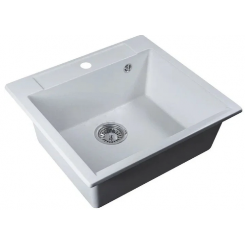 Кухонная мойка Marblan Cubi (иней, с сифоном)