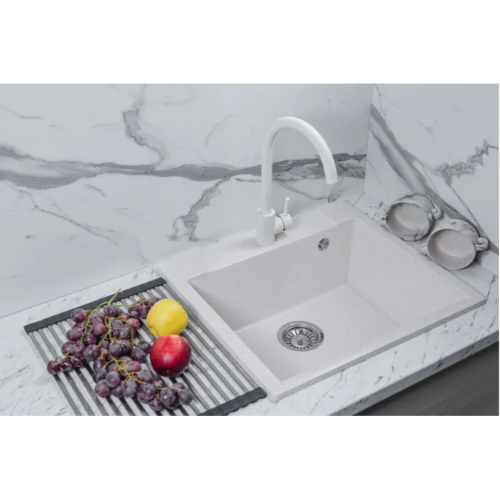 Кухонная мойка Marblan Cubi (бежевый, с сифоном)