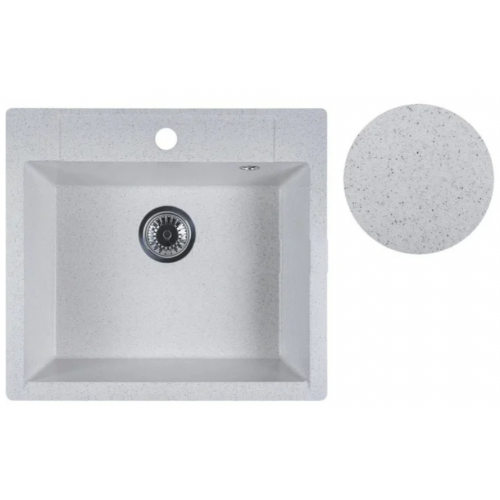 Кухонная мойка Marblan Cubi (серый, с сифоном)