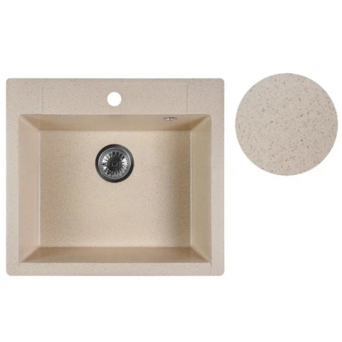 Кухонная мойка Marblan Cubi (гранит, с сифоном)