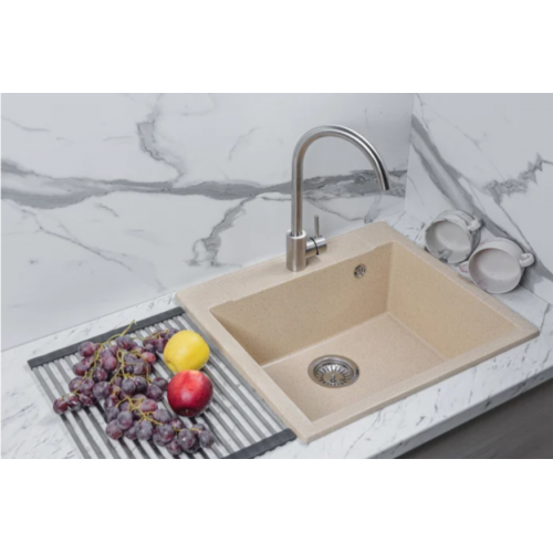 Кухонная мойка Marblan Cubi (гранит, с сифоном)