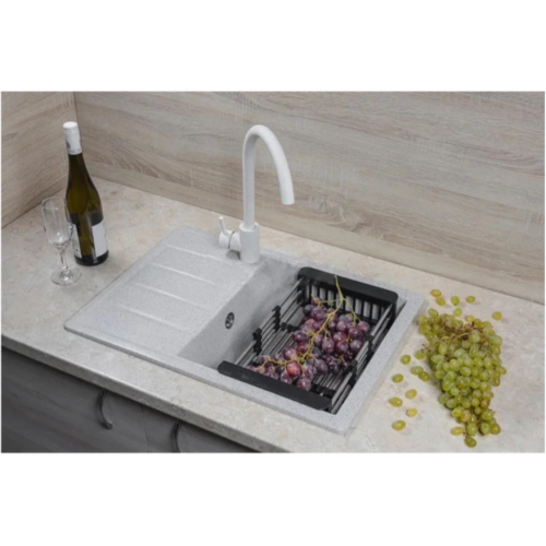 Кухонная мойка Marblan Recta R (иней , с сифоном)