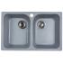 Кухонная мойка Marblan Duas (серебристый,с сифоном)