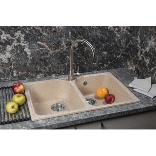 Кухонная мойка Marblan Duas (гранит, с сифоном)