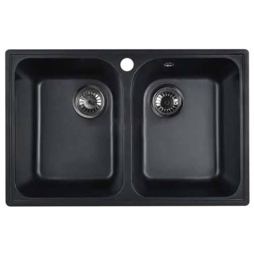 Кухонная мойка Marblan Duas (оникс,с сифоном)