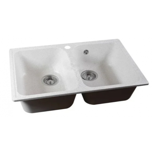 Кухонная мойка Marblan Duas (серый,с сифоном)