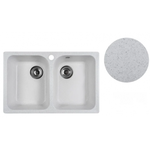 Кухонная мойка Marblan Duas (серый,с сифоном)