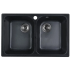 Кухонная мойка Marblan Duas (черный,с сифоном)