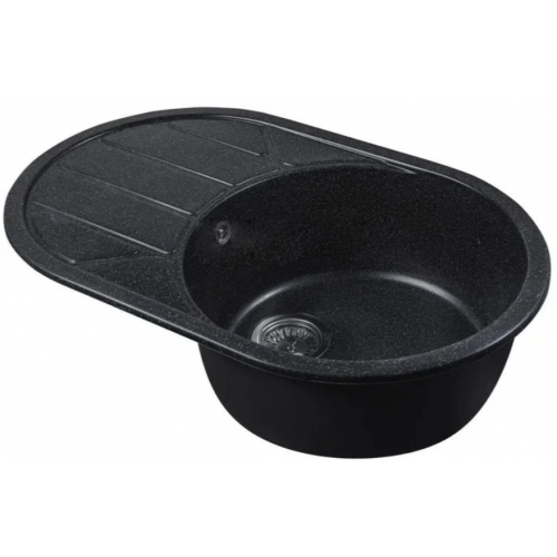Кухонная мойка Marblan Elon L (черный,с сифоном)