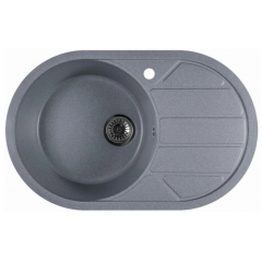 Кухонная мойка Marblan Elon L (серебристый,с сифоном)