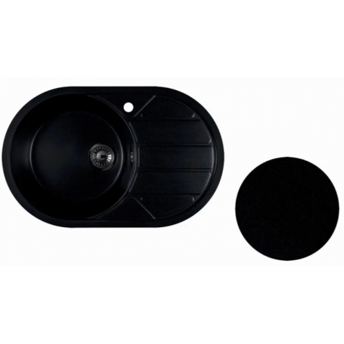 Кухонная мойка Marblan Elon L (оникс,с сифоном)