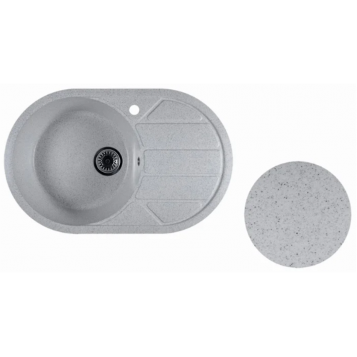 Кухонная мойка Marblan Elon L (серый,с сифоном)