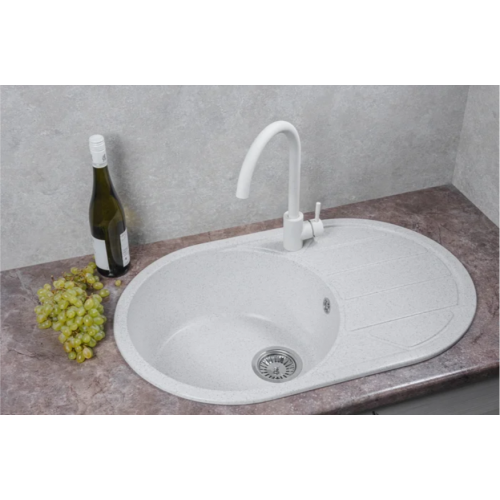 Кухонная мойка Marblan Elon L (серый,с сифоном)