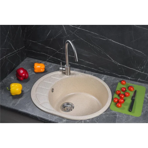 Кухонная мойка Marblan Ovata R (гранит, с сифоном)