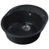 Кухонная мойка Marblan Ovata R (черный,с сифоном)