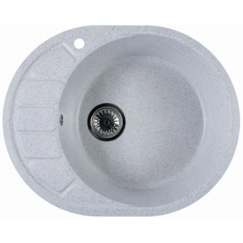 Кухонная мойка Marblan Ovata R (серый,с сифоном)