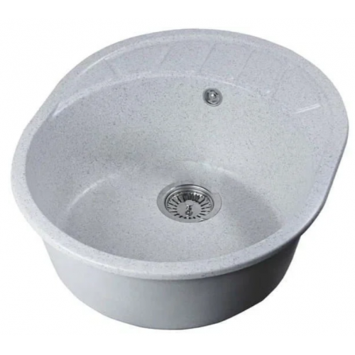 Кухонная мойка Marblan Ovata R (серый,с сифоном)