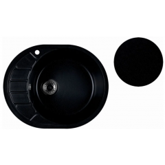 Кухонная мойка Marblan Ovata R (оникс,с сифоном)