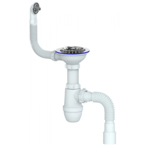 Кухонная мойка Marblan Ovata R (оникс,с сифоном)