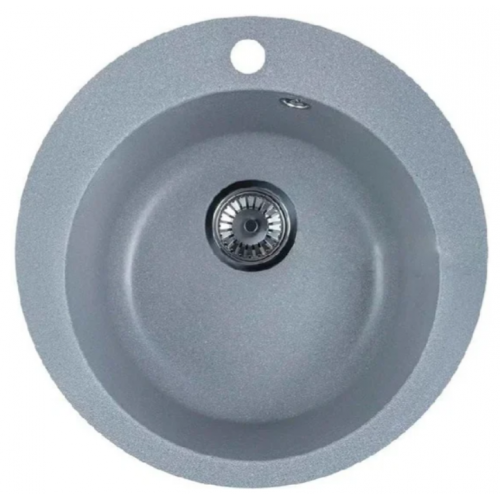 Кухонная мойка Marblan Orbi (серебристый,с сифоном)