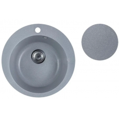 Кухонная мойка Marblan Orbi (серебристый,с сифоном)