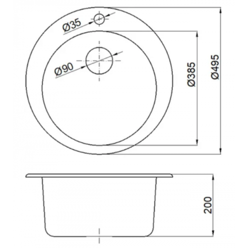 Кухонная мойка Marblan Orbi (серебристый,с сифоном)