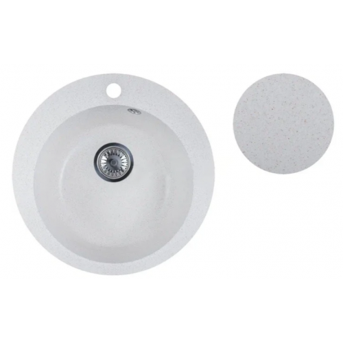 Кухонная мойка Marblan Orbi (бежевый, с сифоном)