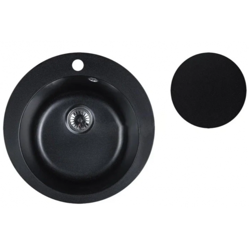 Кухонная мойка Marblan Orbi (оникс, с сифоном)