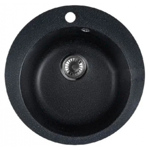 Кухонная мойка Marblan Orbi (черный,с сифоном)