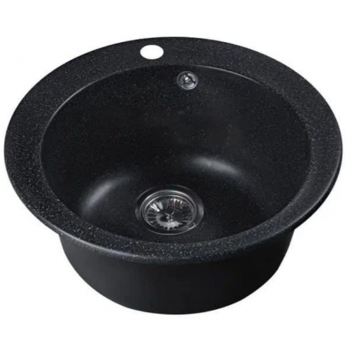 Кухонная мойка Marblan Orbi (черный,с сифоном)