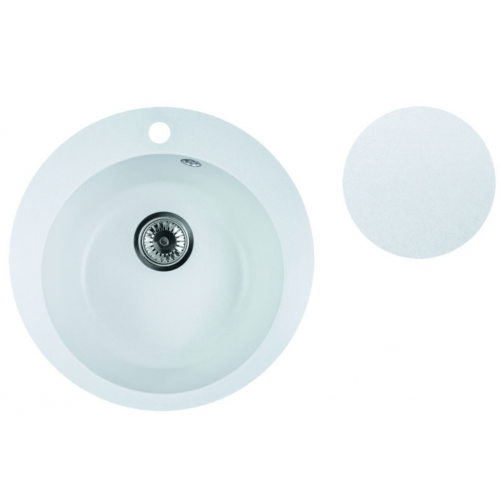 Кухонная мойка Marblan Orbi (иней,с сифоном)