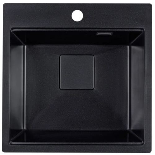 Кухонная мойка Marblan Comfort 50 (оникс, с сифоном и колландером)