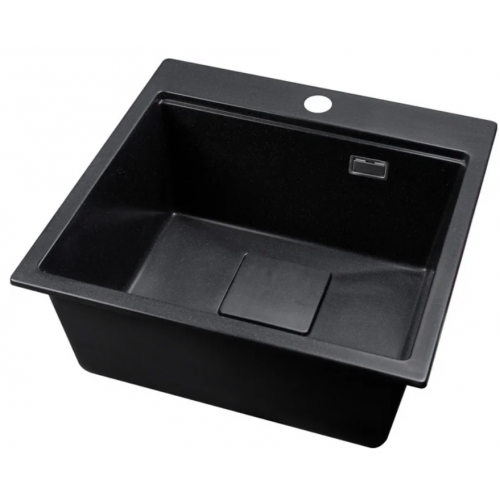 Кухонная мойка Marblan Comfort 50 (оникс, с сифоном и колландером)