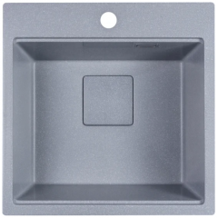 Кухонная мойка Marblan Comfort 50 (серебристый, с сифоном и колландером)