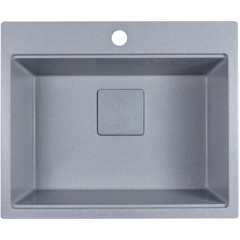 Кухонная мойка Marblan Comfort 60 (серебристый, с сифоном и колландером)