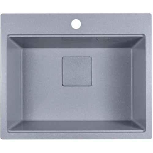 Кухонная мойка Marblan Comfort 60 (серебристый, с сифоном и колландером)