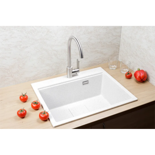 Кухонная мойка Marblan Comfort 60 (серый, с сифоном и колландером)