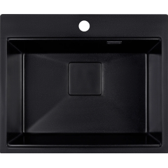 Кухонная мойка Marblan Comfort 60 (оникс, с сифоном и колландером)