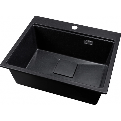 Кухонная мойка Marblan Comfort 60 (оникс, с сифоном и колландером)