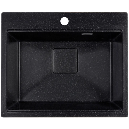 Кухонная мойка Marblan Comfort 60 (черный, с сифоном и колландером)